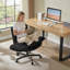 Fauteuil de bureau en velours noir avec accoudoirs rabattables, fauteuil de direction pivotant Criss Cross avec 2 poches latérales, fauteuil de coiffeuse moderne à roulettes-117671836