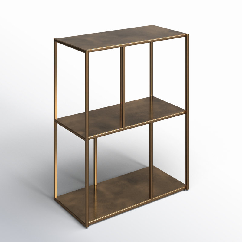 Georgetta Etagere Bookcase, Antique Brass, 31" H x 23.75" W x 12" D