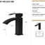 Robinet de lavabo de salle de bain 6,65 "avec poignée simple, finition noir mat, - lignes approuvées, bec à arc moyen, teinture, corps SS304, cartouche en céramique, robinet à poignée sur comptoir, grand, noir, surface, et-128135582
