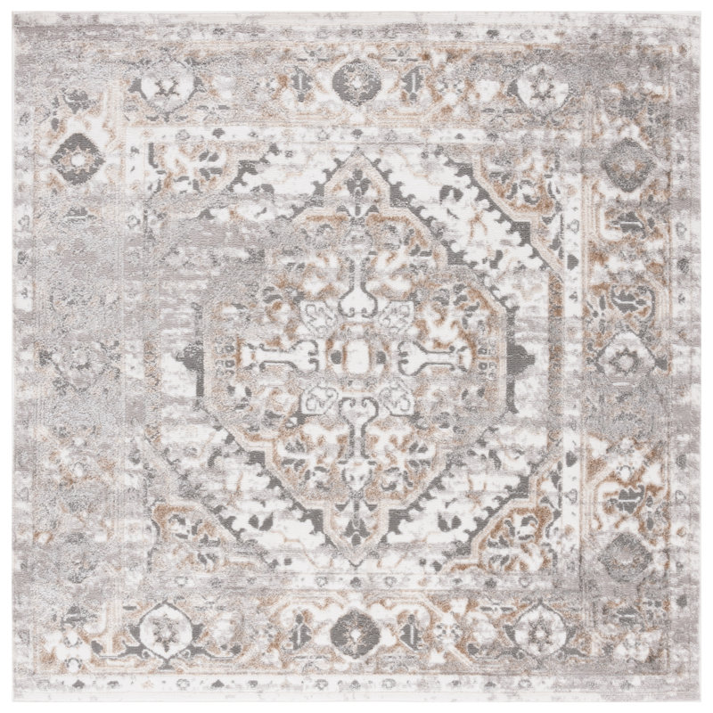 Xyla Performance Oriental Rug, Square 6'7"