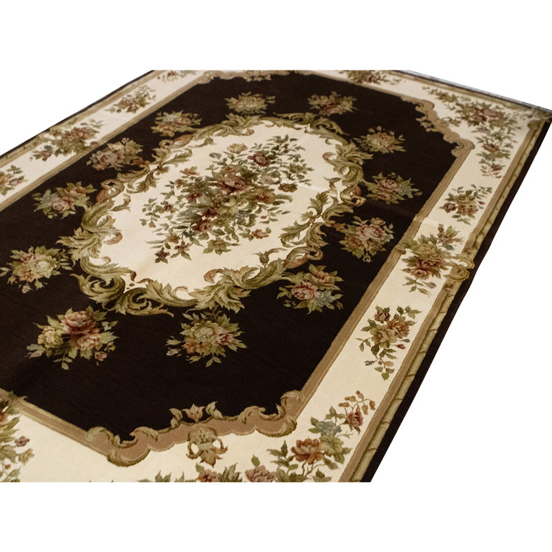 Handmade Silk and Wool Area Rug