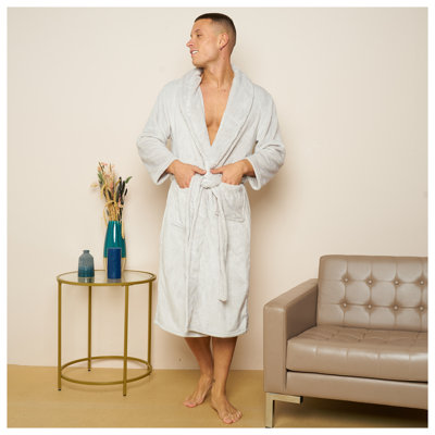 Gender Neutral Mid-Calf Bathrobe with Pockets
