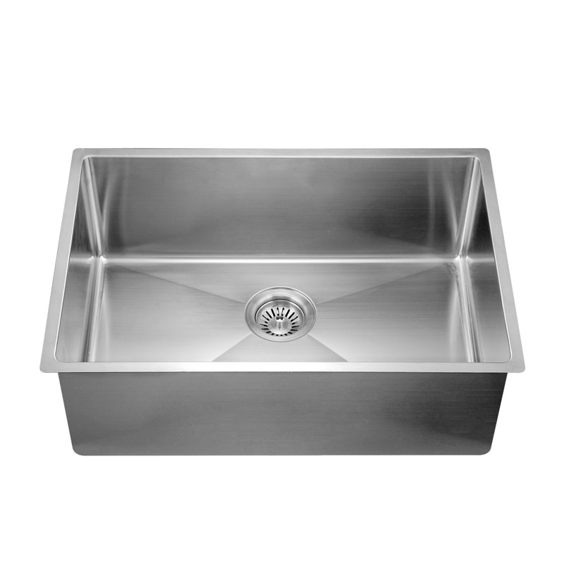 27" L x 18" W Handmade Single Bowl Under Mount Kitchen Sink 304 Stainless Steel