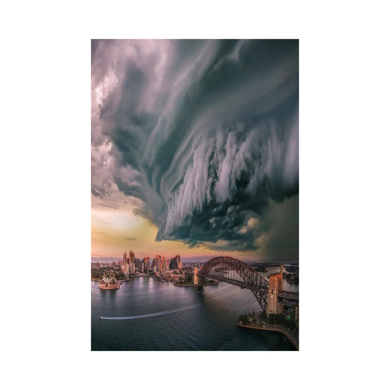Sydney Wedge 1 Piece Wrapped Canvas Wall Art, 30.48 cm H x 45.72 cm W