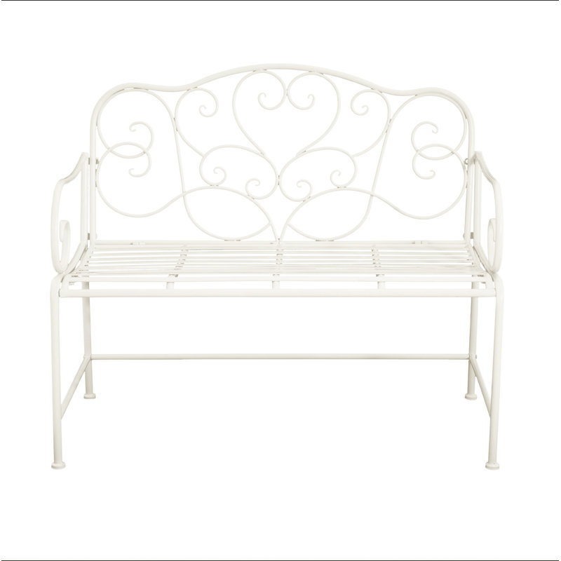 Banc de jardin Sunnydaze, Blanc mat