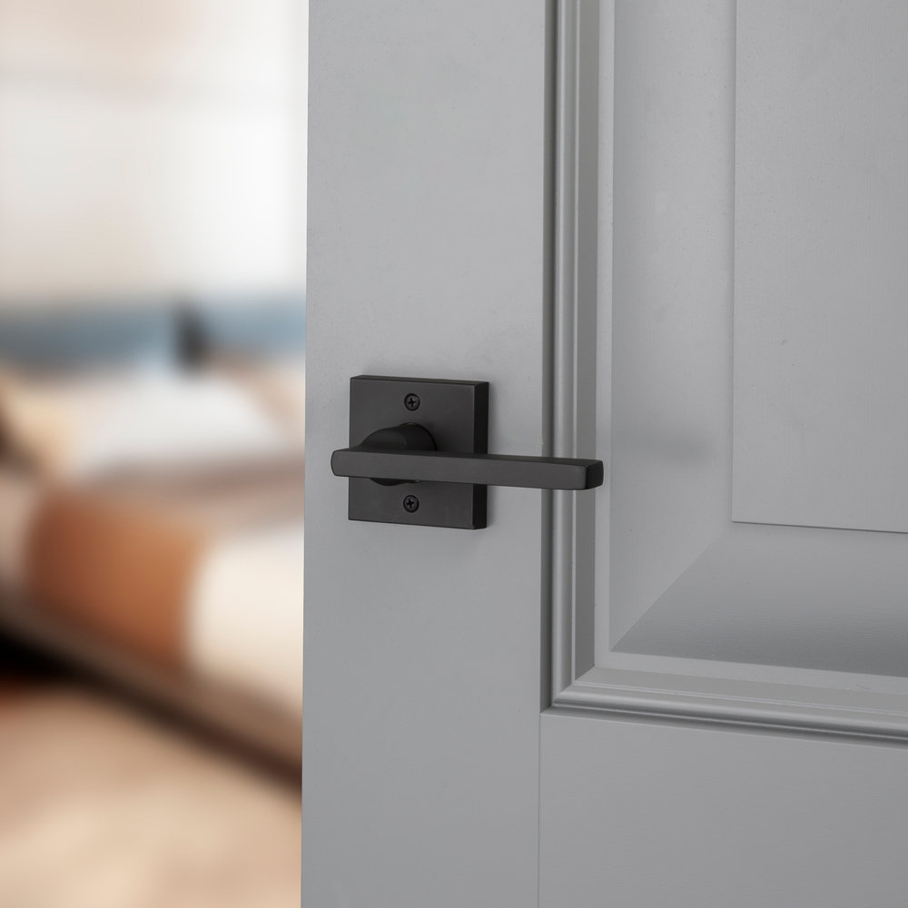 Reserve Contemporary Square Bed/ Bath Lever Baldwin