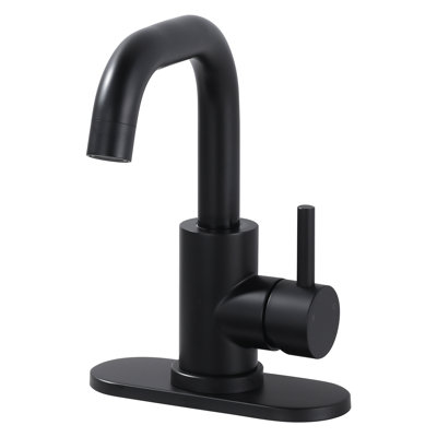 Single Handle Stainless Steel Bar Faucet With Supply Lines And Deckplate