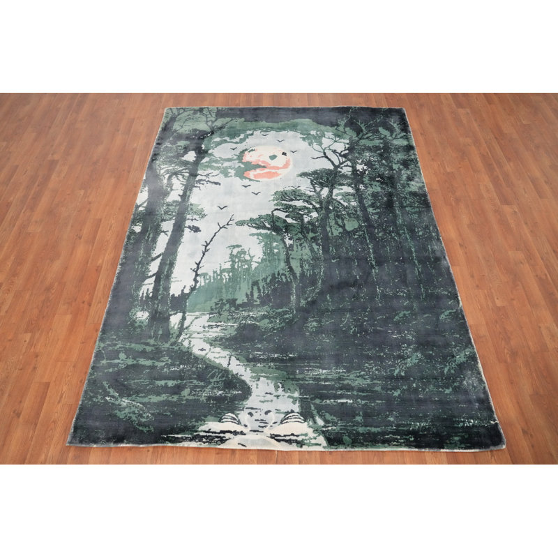 Tapis 6 x 8 Moonlit Forest Adventure Elegant Modern