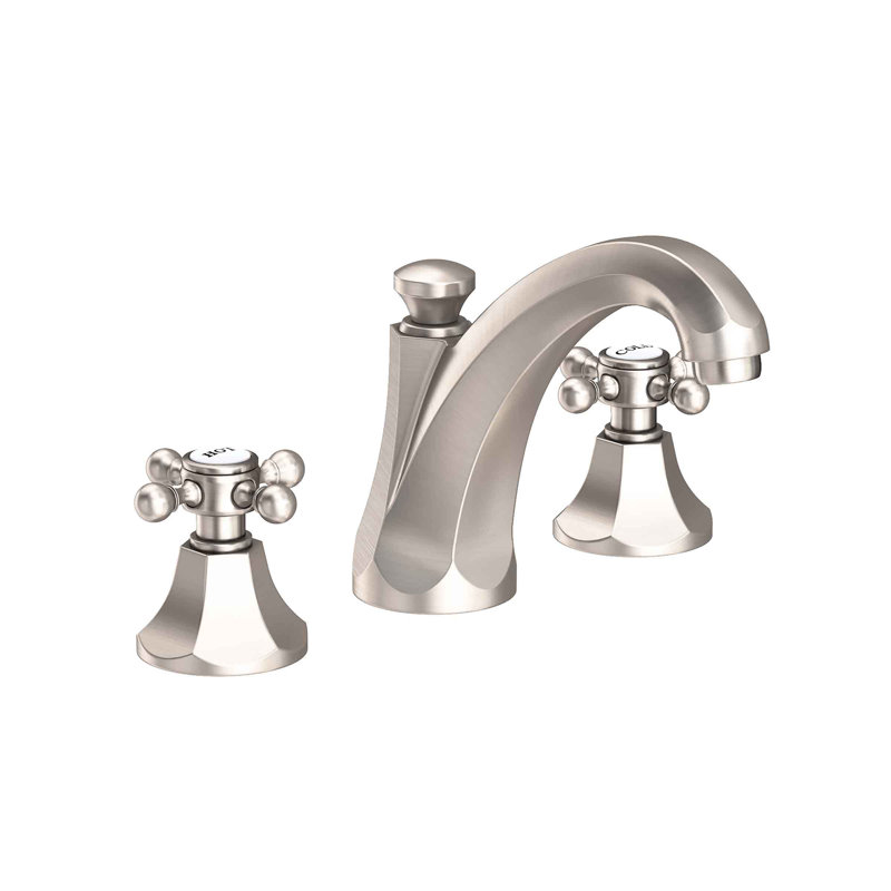Metropole Widespread Bathroom Faucet with Drain Asssembly, Satin Nickel