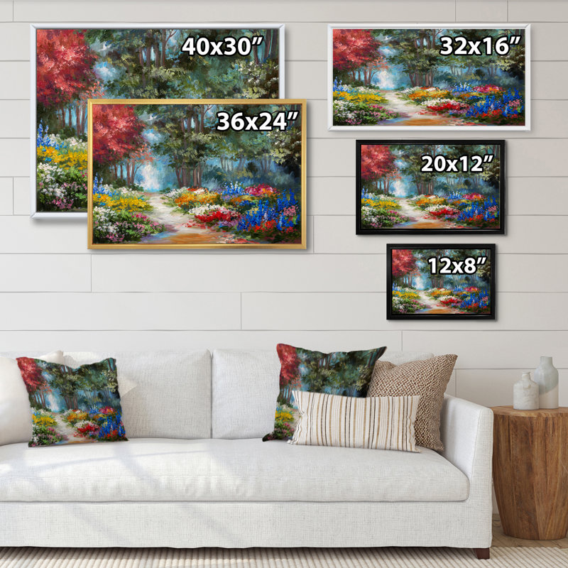 «Summer Path in Forest Landscape II», reproduction d'art sur toile, H 12 po x l 20 po x P 1 po