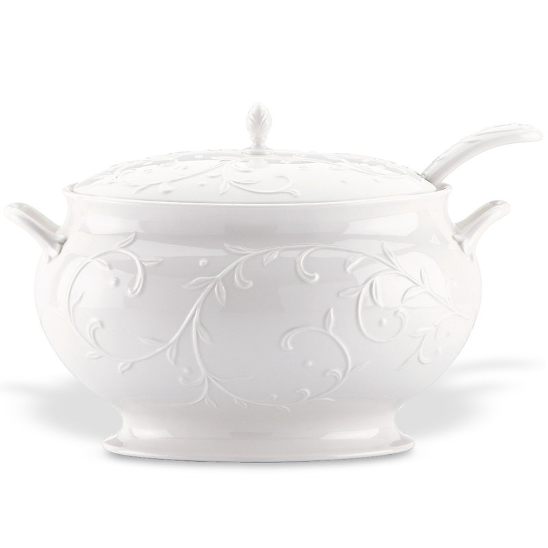Opal Innocence Carved 3Pc Soup Tureen Set