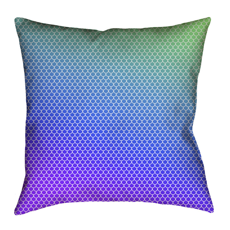 Coussin Katelyn Elizabeth, 14 po x 14 po, Paon, Sergé de coton