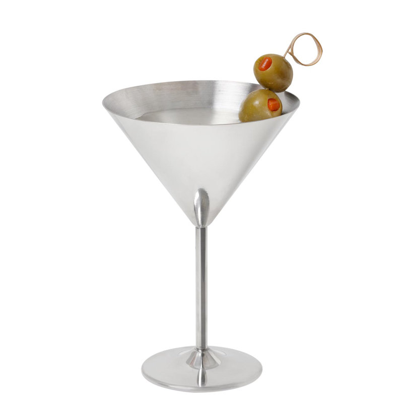 12oz. Stainless Steel Martini Glass, 72, Silver