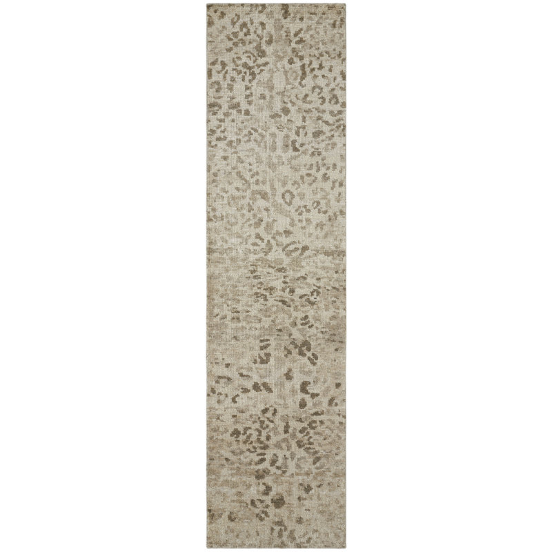 Toros Hand Knotted Wool Abstract Area Rug, Runner 2'6" x 10'