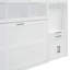 Lit escamotable mural simple avec placard, tiroirs et bureau - gris-1897236814