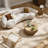 Sharna Pedestal Round Coffee Table, Handcrafted Solid Wood Fluted Design-664250116-667217076
