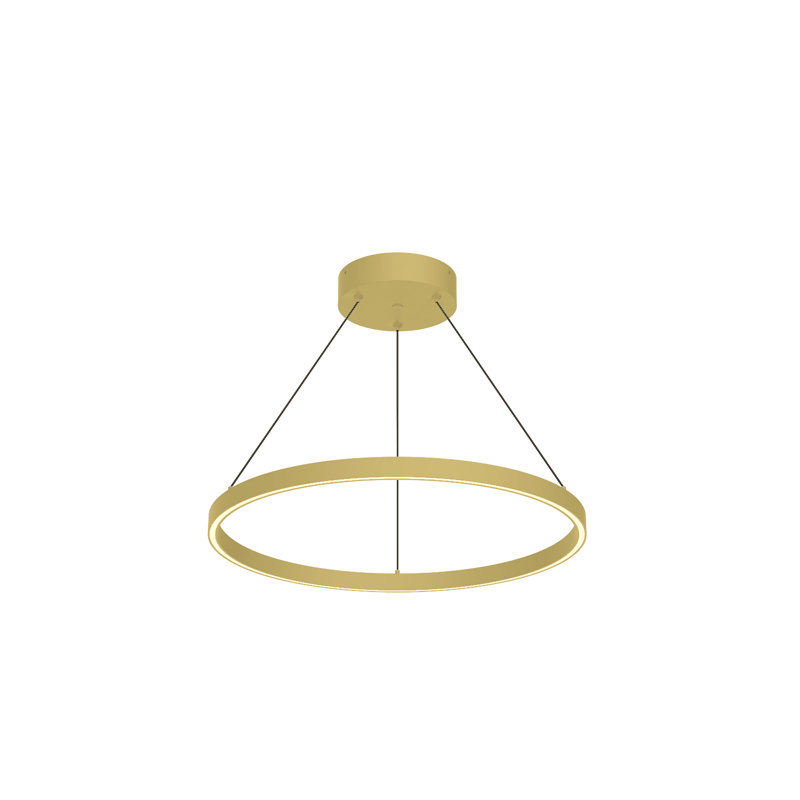 Cerchio 1 - Light LED Pendant, 123.38" H x 23.63" W x 23.63" D, Brushed Gold