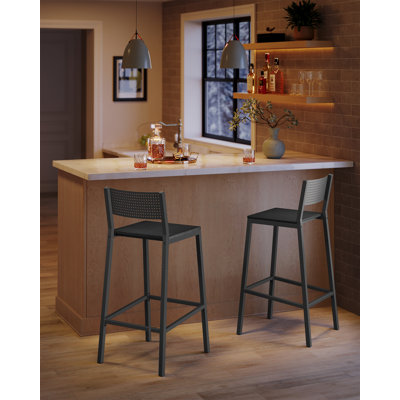 Kathey Breakfast Kitchen Bar Stool Set of 2, Counter Chairs,Industrial Style