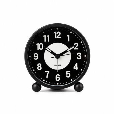 Metal Case + Plastic Dial Tabletop Clock
