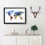 Abstract Map of the World - Picture Frame Painting Print-55640892-55640891