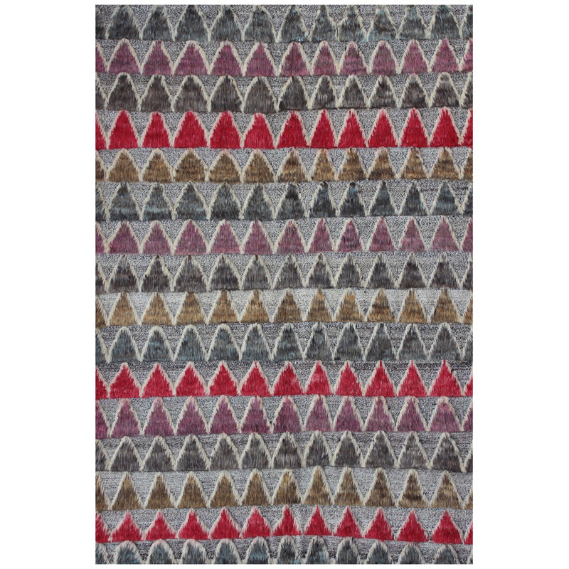 Geometric Hand Knotted 173cm X 252cm Area Rug