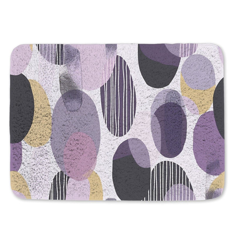 Ruidiaz Microfiber / Microsuede Bath Mat, 17"W x 24"L