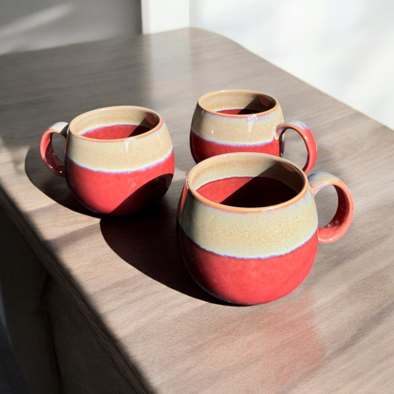 Antwayne Ceramic Coffee Mug, Maroon/Lavender