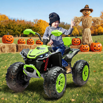 24V Ride on ATV for Kids, 2 Seater Electric Quad Car with High Low Speed, Powerful Motor Off-Road Four Wheeler, Battery Powered Vehicle for 3-8 Boys Girls