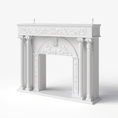 55'' W Electric Fireplace Mantel Without Insert