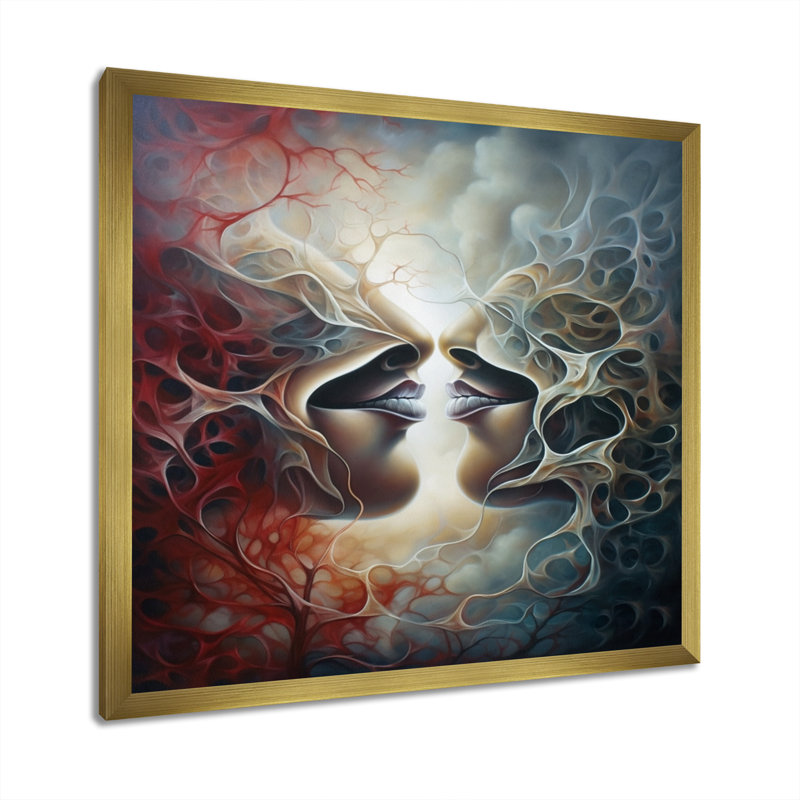 No Speaking " No Speaking ", Gold Floater Framed, 30" W x 30" H