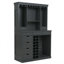 Grande armoire-bar avec 9 tiroirs et support en verre