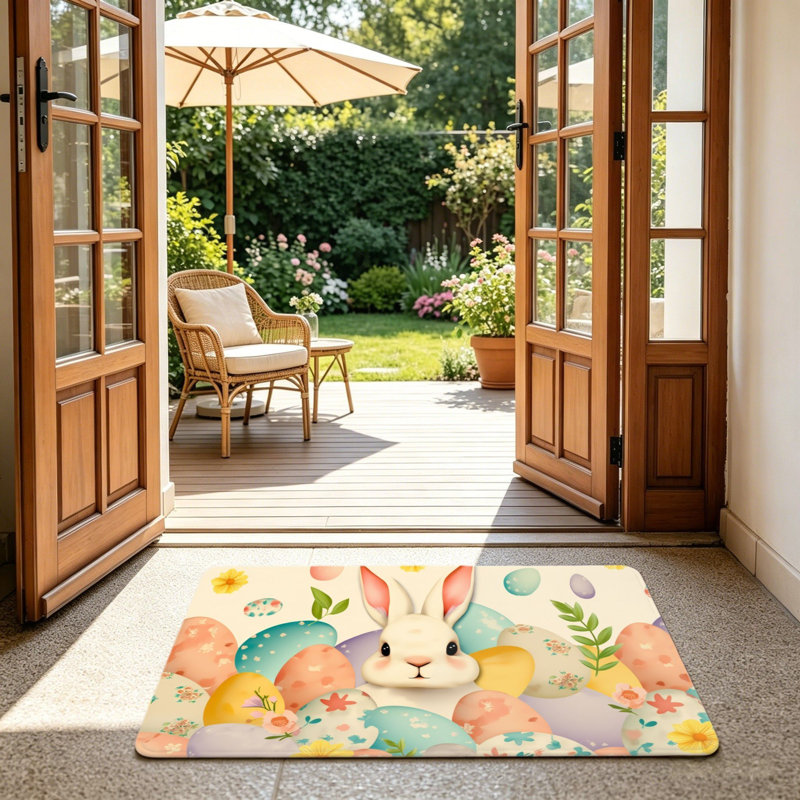 Multicolore tapis de sol pour la porte d'entrée, 24 "x 36", Pâques