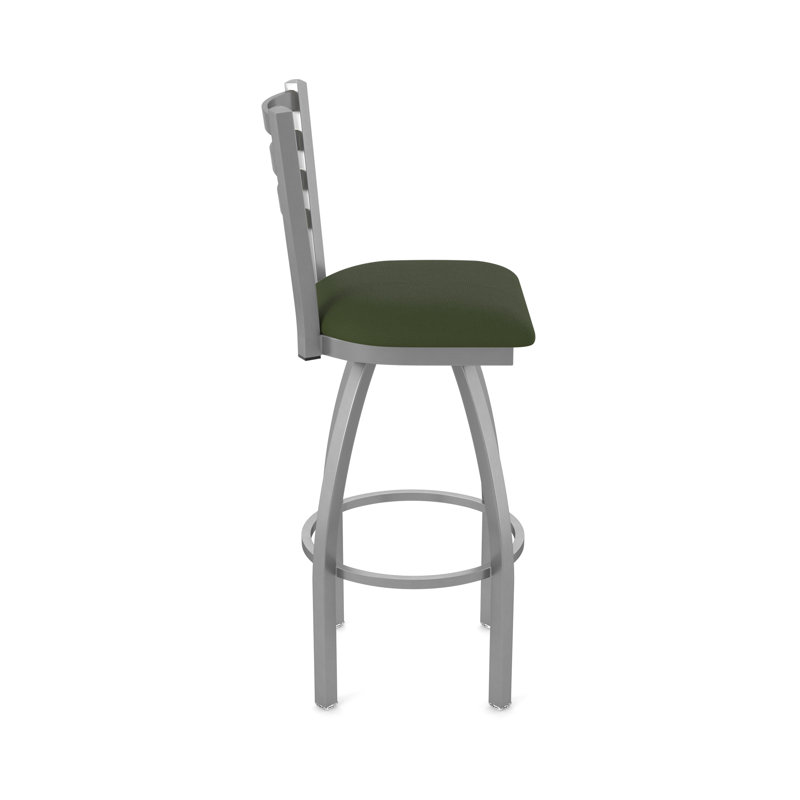 Tabouret pivotant Jackie, Inoxydable, Vinyle - pin Canter, Tabouret de comptoir (siège d'une hauteur de 25 p