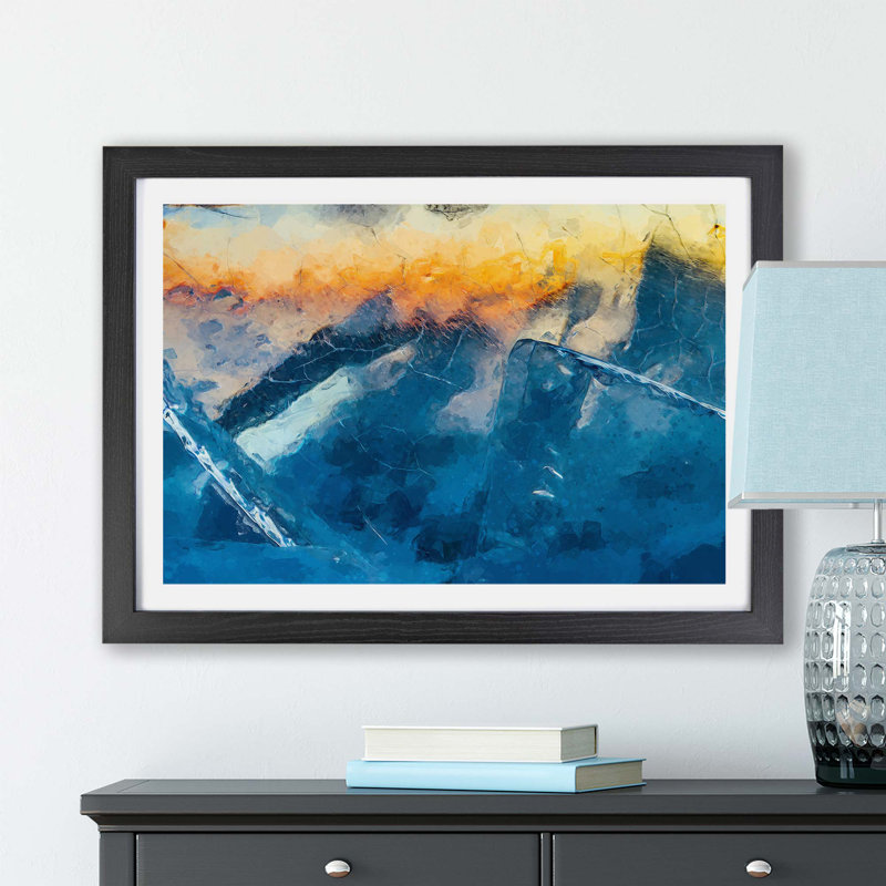 Frozen in Time - Framed Print, 62cm H x 87cm W x 2cm D, Black