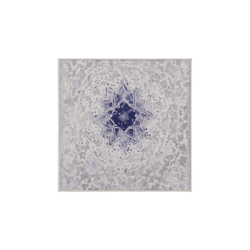 Tapis blanc lavable à la machine, Carré 5 pi