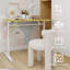 Bureau d'étude compact à hauteur réglable pour la maison (60 x 100 cm), structure blanche et plateau naturel-313640204-313640207