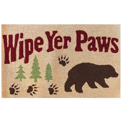 Wipe Yer Paws Tan Size 24"X36"