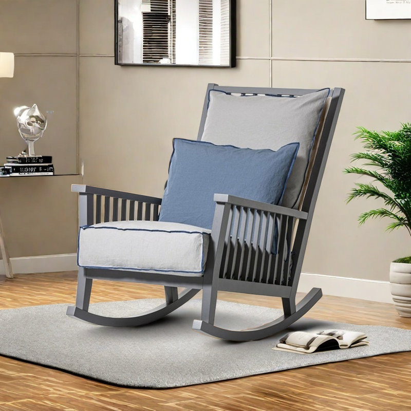 Comfortable ash solid wood rocking chair