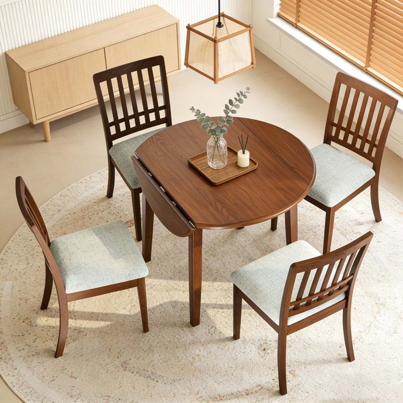 Ensemble de table ronde, 5, Brun