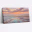 Ensemble de 1 tableau sur toile représentant un coucher de soleil sur la plage-129071295-129071297