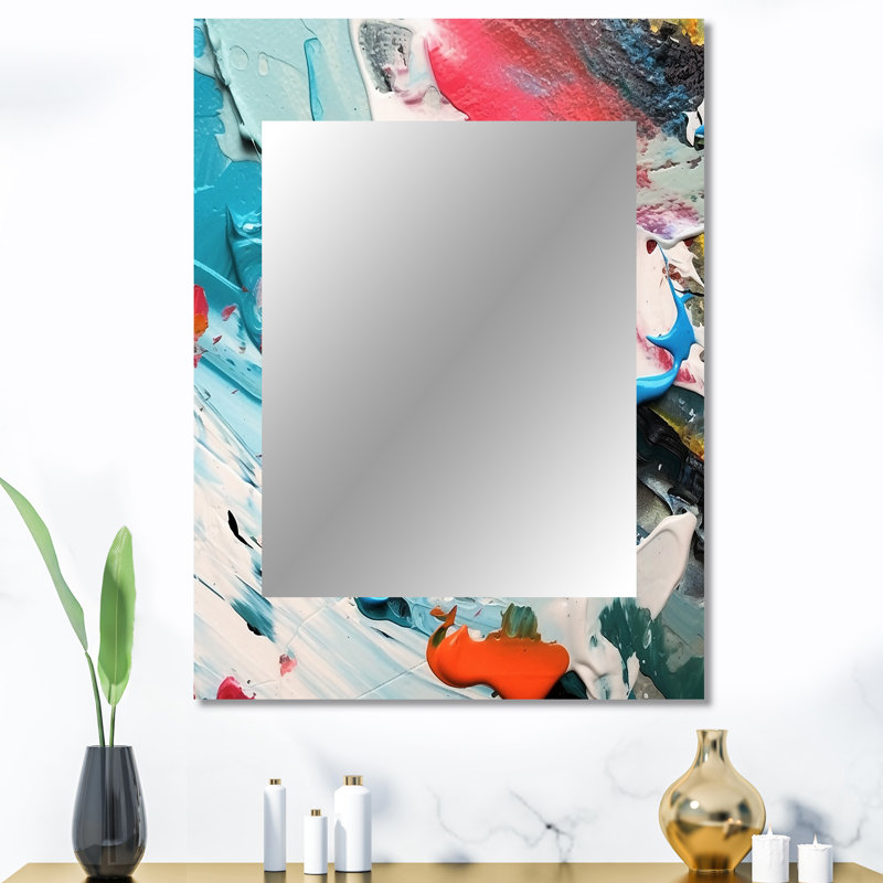 Winter of Delightful Uncertainty - Abstract Shapes Wall Mirror, Modern Decorative Mirror, Printed Metal Art, 40" x 30"