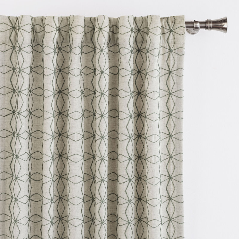 Ingram Room Darkening Curtain, 48" W x 108" L, Beige