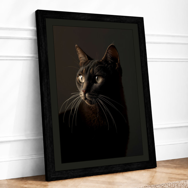 Golden Gaze Modern - Framed Print, A4 - 29.7 x 21.0 cm, Black