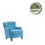 Chaise d'appoint rembourrée en tissu avec pieds en bois d'hévéa Mericul-316671881