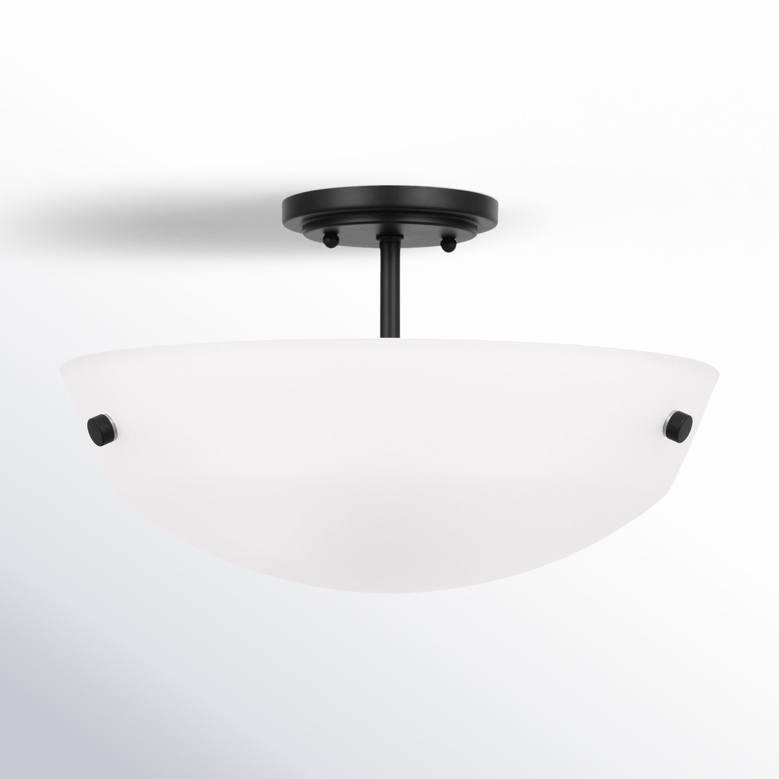 Elloise 2 Light Glass Semi Flush Mount, Yes