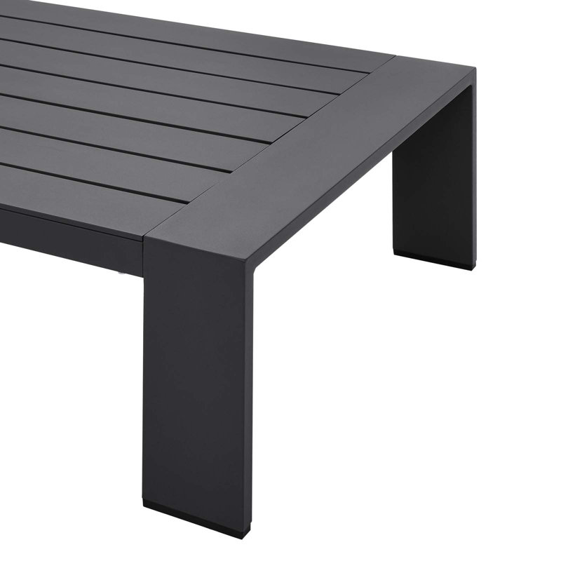 Modway Tahoe Outdoor Aluminum 4-piece Conversation Set with Coffee Table, Gray, Gray