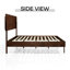 Structure de lit grand en bois massif avec tête de lit, lit plateforme en bois de style scandinave Signature, capacité de finition de noyer de 800 lb, convient à tous les matelas, aucun sommier tapissier requis, antidérapant et silencieux, assemblage facile-540192060-540192062