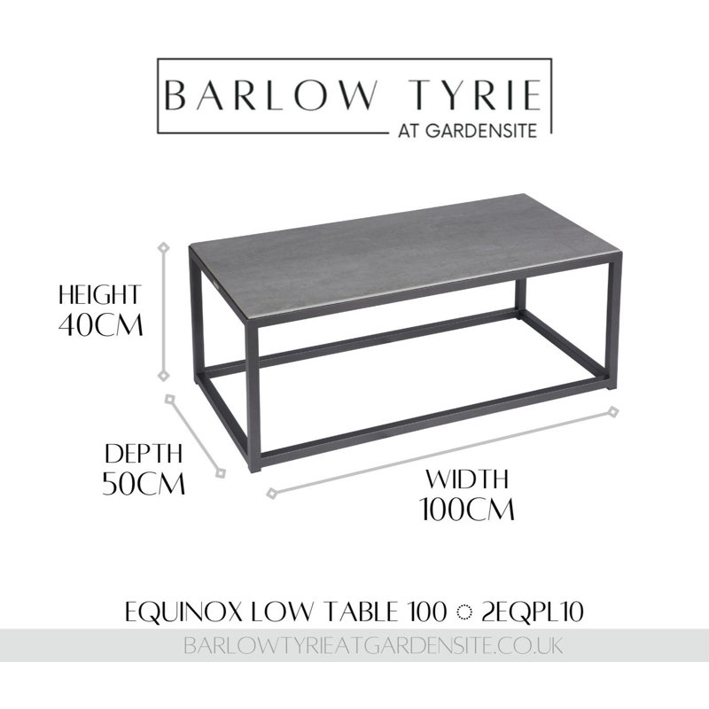 Equinox Outdoor Coffee Table, Black, Graphite