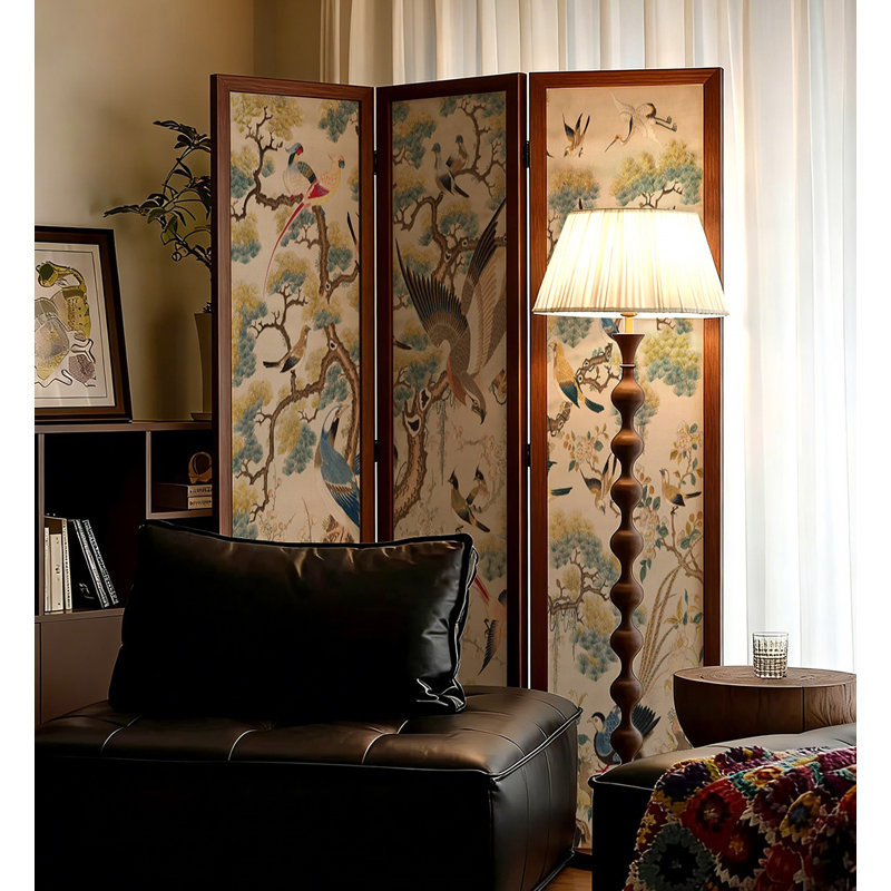 Paravent de chambre à coucher en bois massif français de style antique français