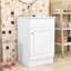 Meuble-lavabo élégant avec lavabo et porte à fermeture en douceur-114300050